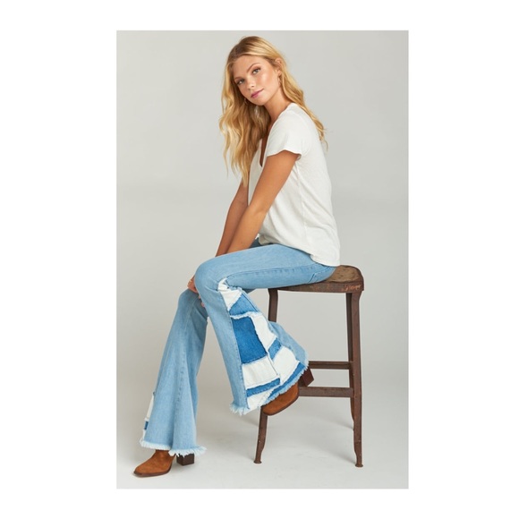 Show Me Your MuMu | Woodstock Patchwork Flare Jeans - Picture 2 of 16